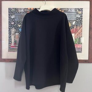 Wonderly Black Ribbed Oversized Cozy  Turtleneck 3XL Plus Size Sweater